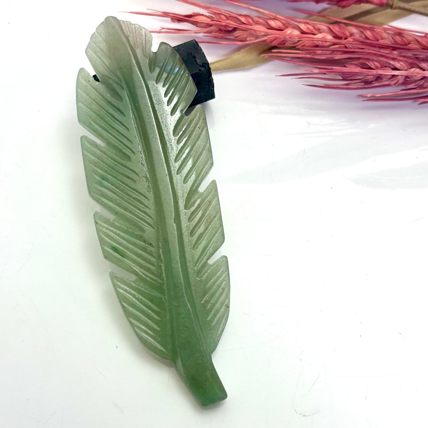 Aventurine - Feather Carving