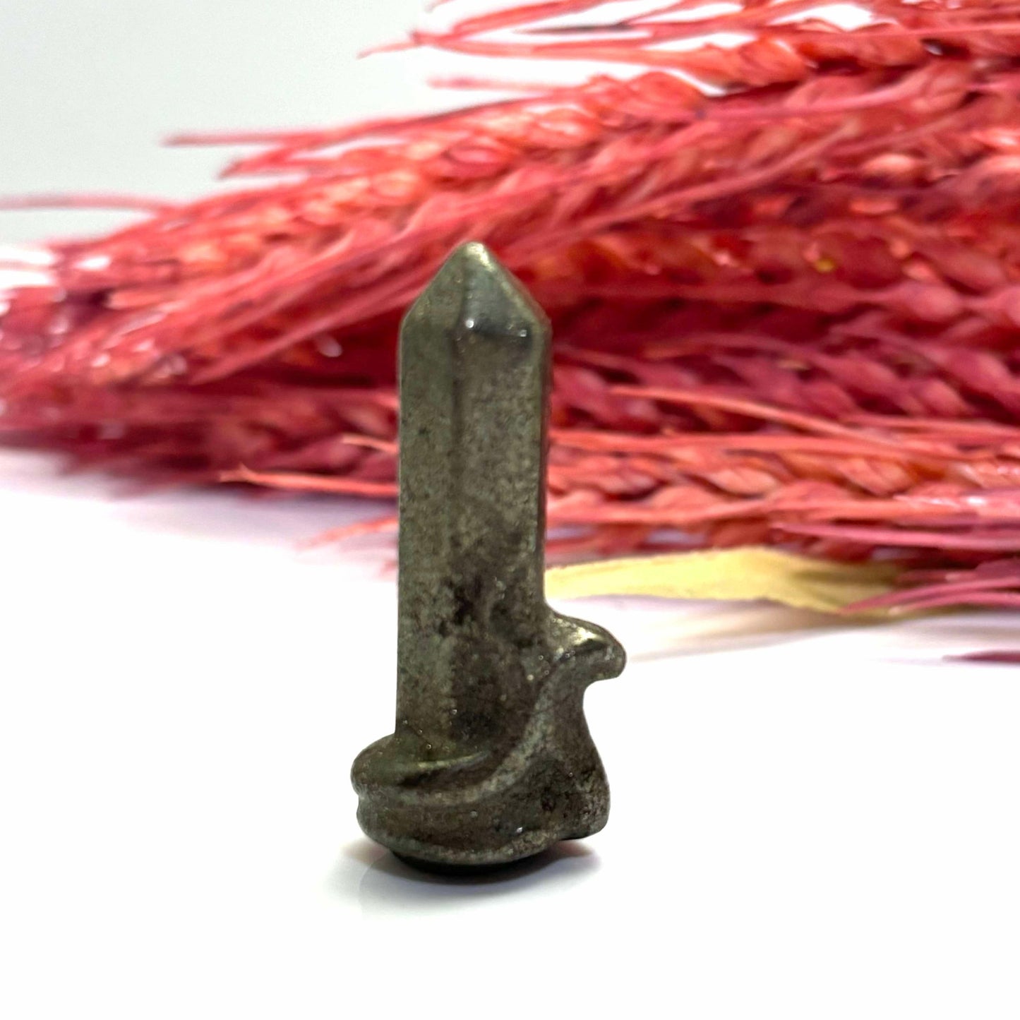 Pyrite Snake around Point - Carving