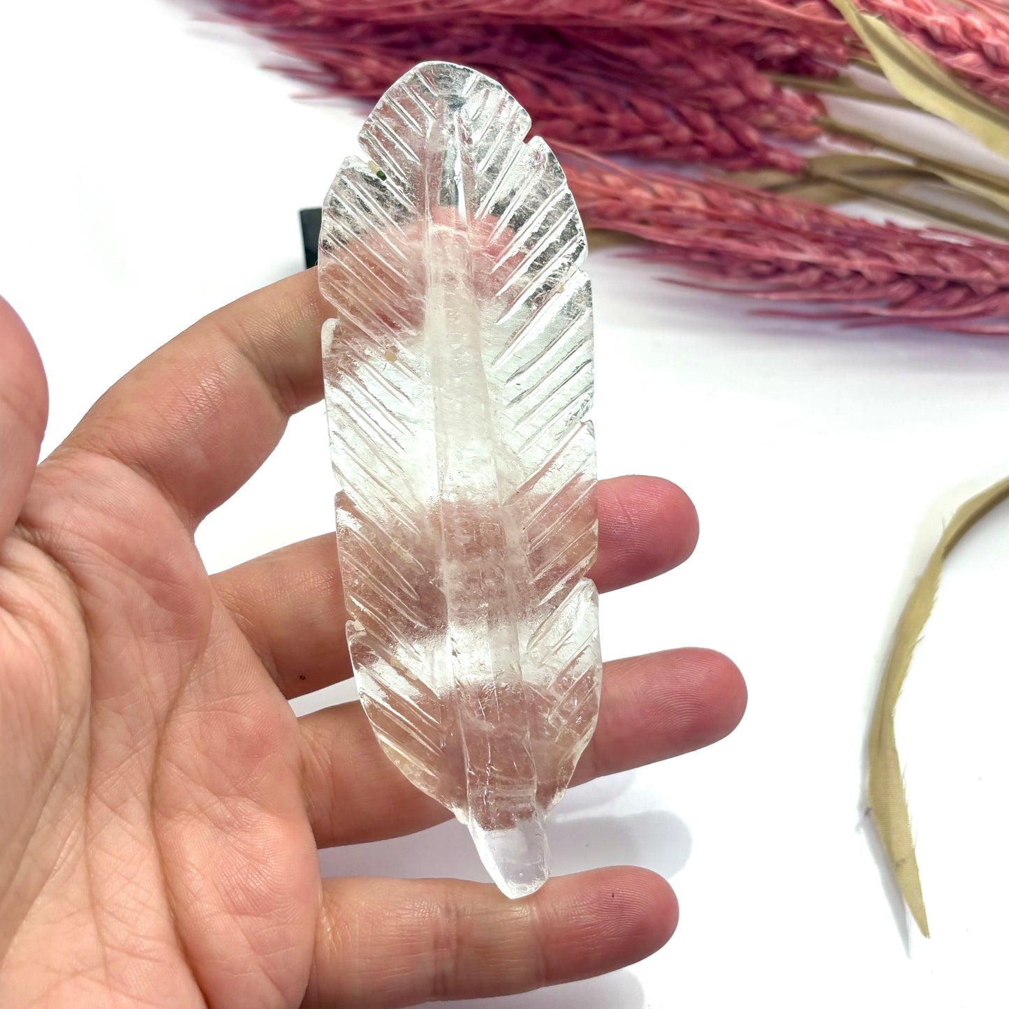 Quartz - Feather Carving