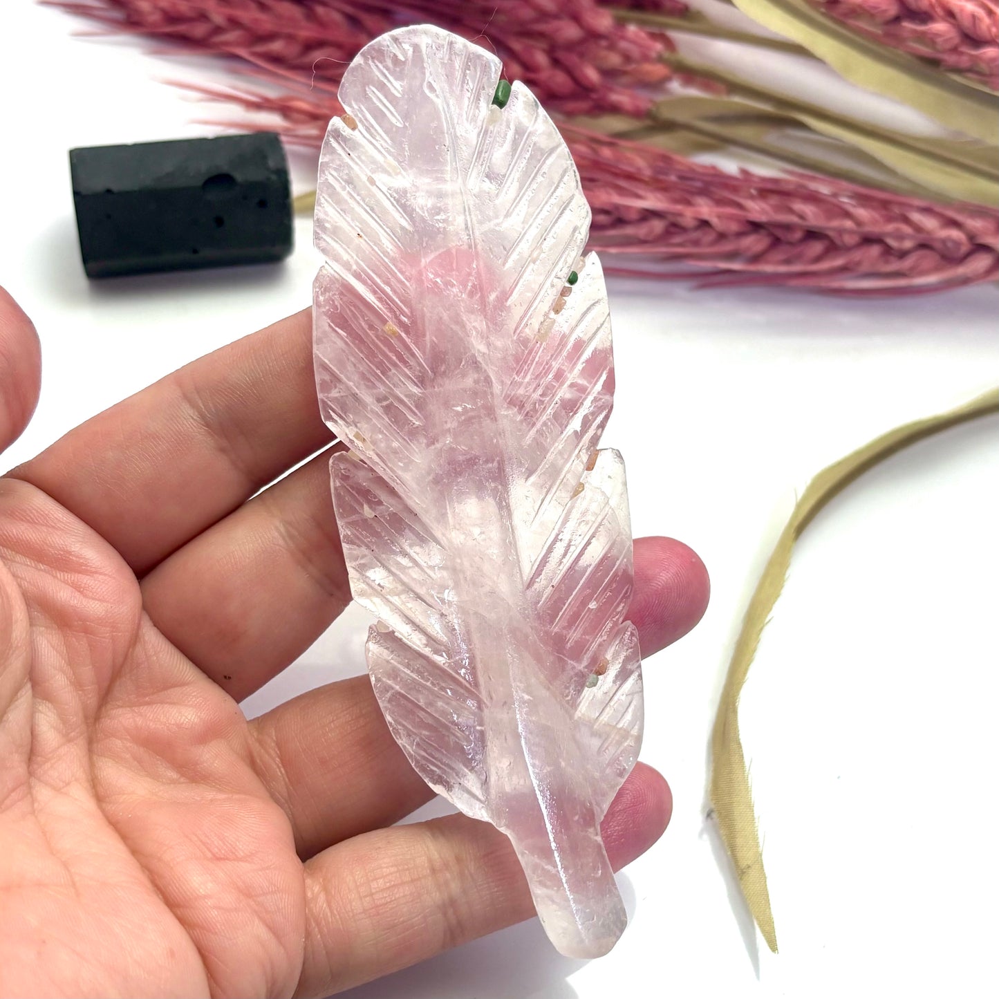 Quartz - Feather Carving