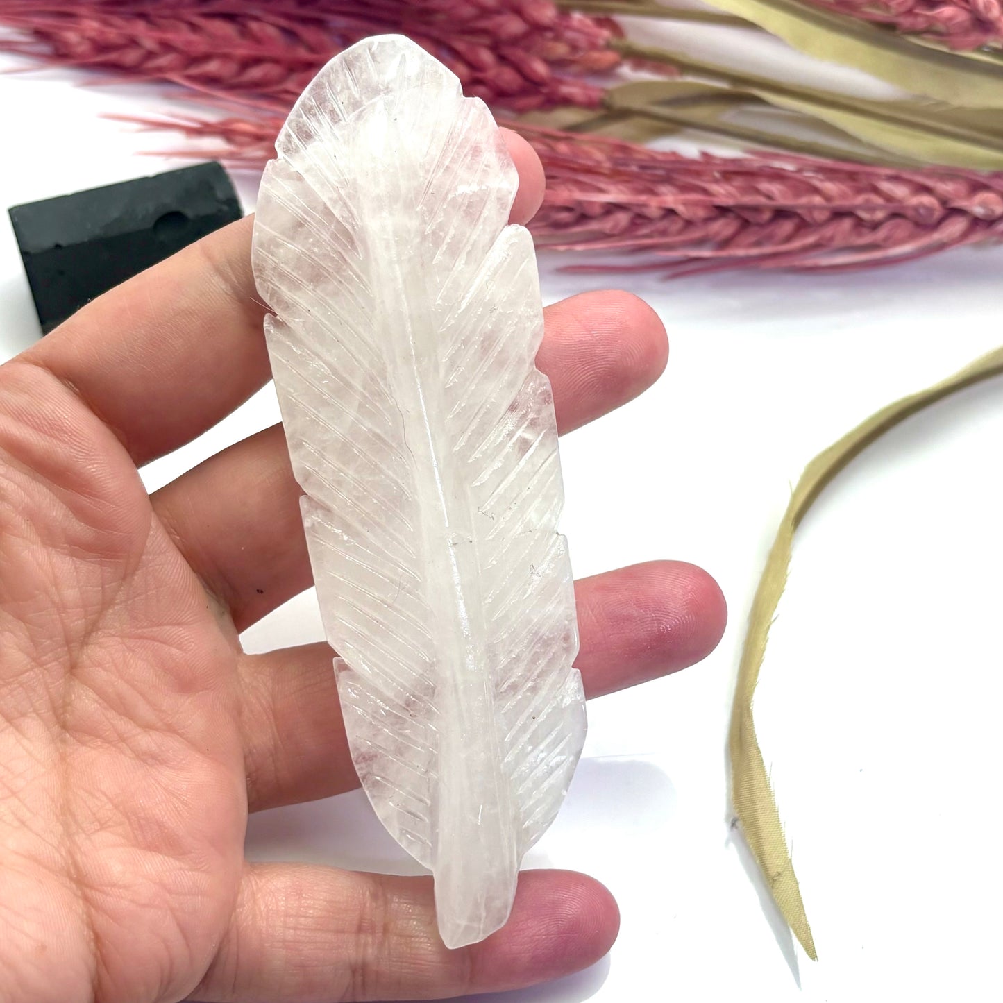 Quartz - Feather Carving