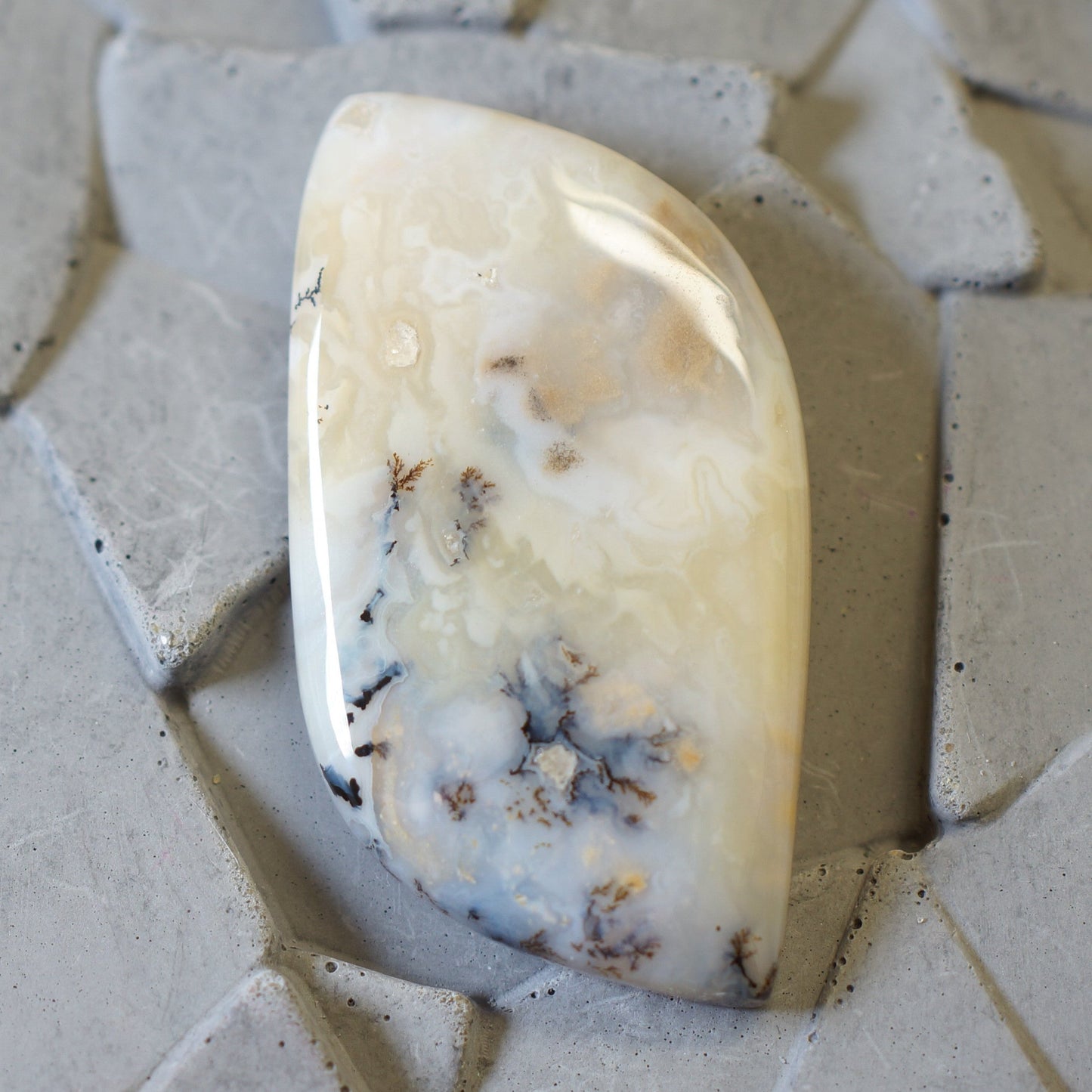 Dendritic Cloud Agate - Cabochon *Exceptional*