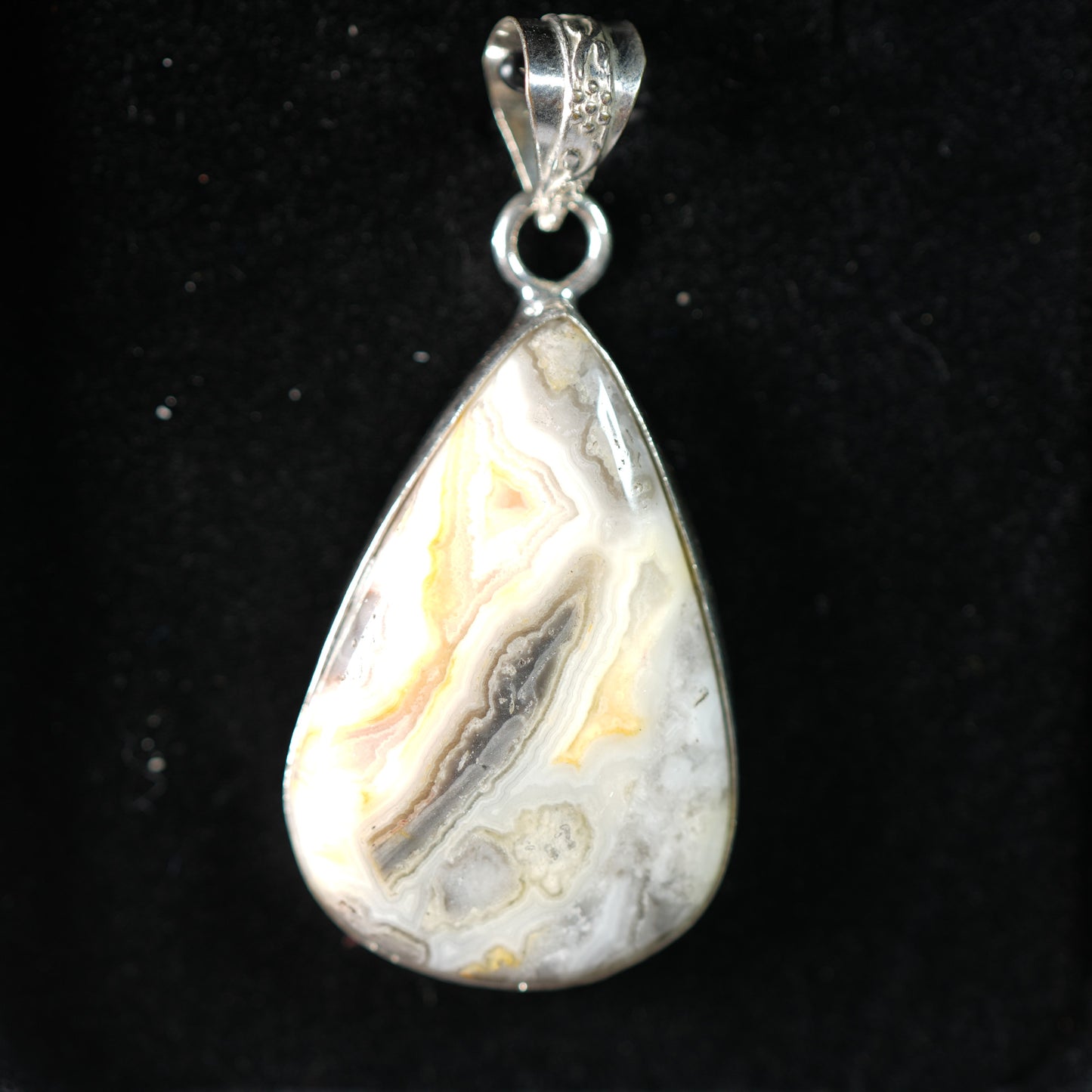 Silver Lace Agate - Pendant