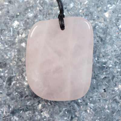 Rose Quartz - Drilled Pendant