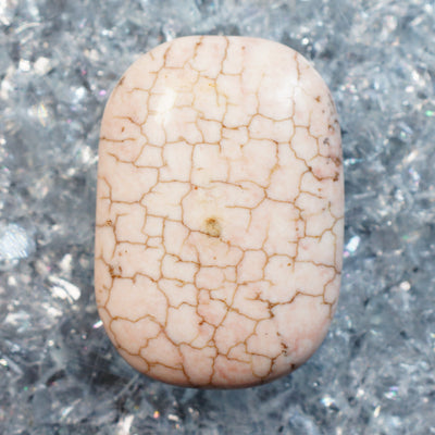 White and Peach Dolomite Cabochons