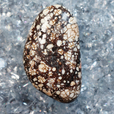 White and Peach Dolomite Cabochon