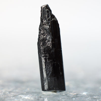 Etched Black Tourmaline Crystal - Mineral Specimen