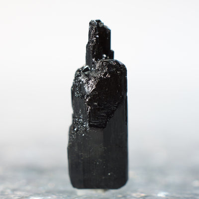 Etched Black Tourmaline Crystal - Mineral Specimen