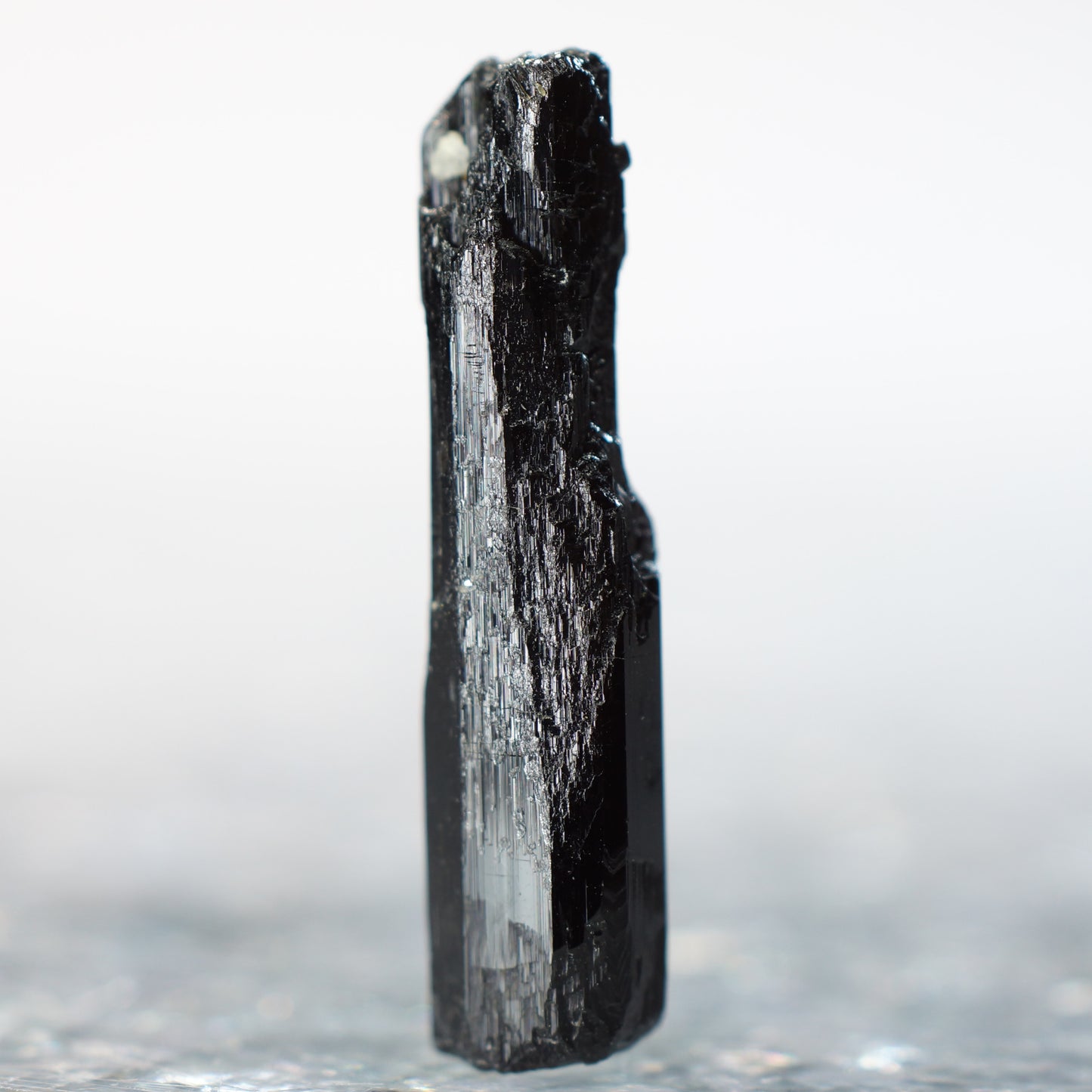 Etched Black Tourmaline Crystal - Mineral Specimen