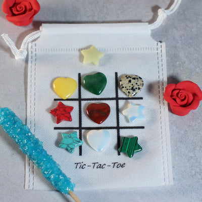 Heart & Star Gemstone Tic-Tac-Toe Game