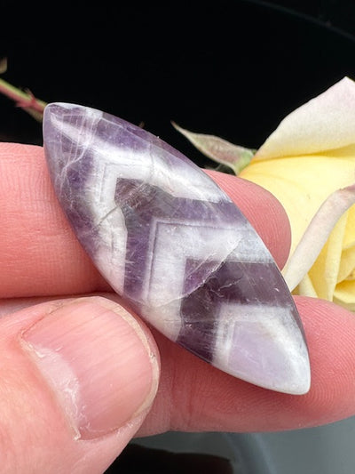 Chevron Amethyst Cabochon