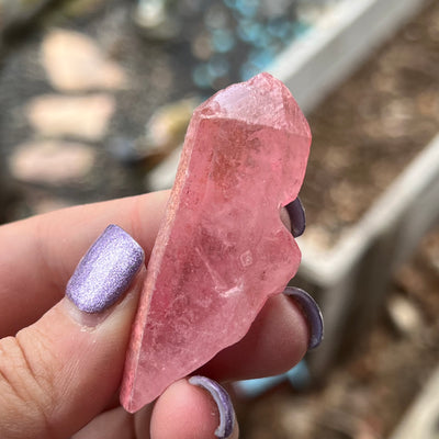 Rose Aura Quartz - Crystal