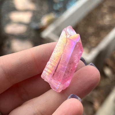 Rose Aura Quartz - Crystal