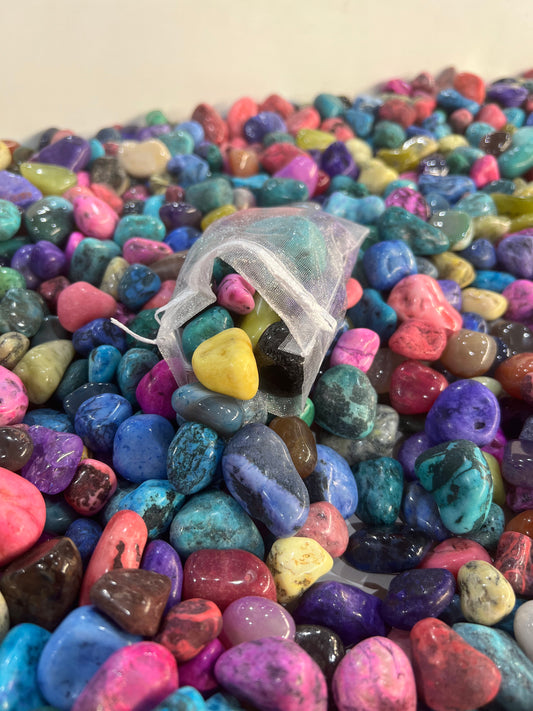 Drawstring Bag of Tumbled Stones